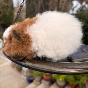 Baby Alpaca Fur Guinea Pig 6" Brown White Ultra Soft Ethically Sourced Plush